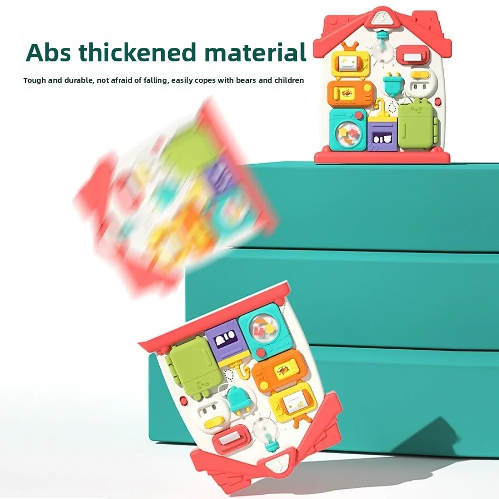 Nieuw 63-IN-1 Montessori Busy Board Algemene kennispuzzel Vroeg onderwijs Zintuiglijke ontwikkeling Stuurwiel voor