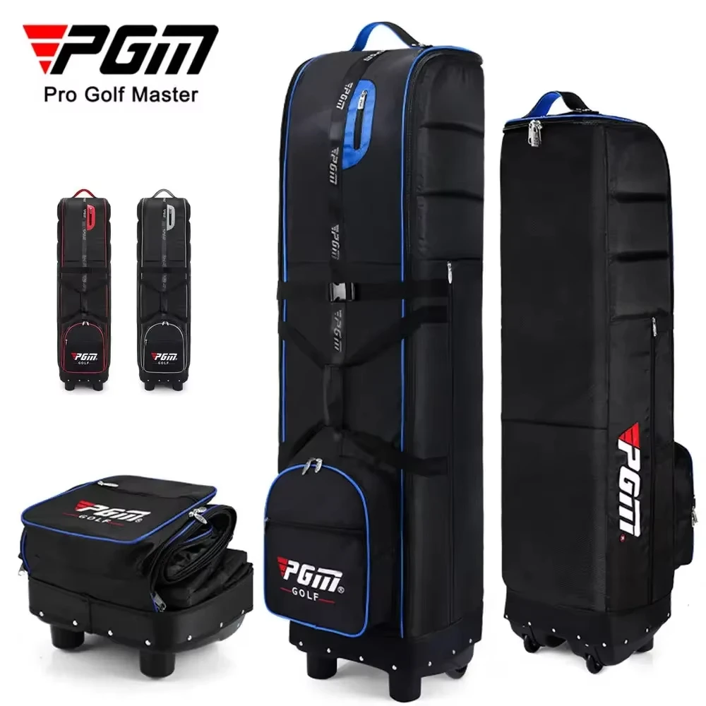 

PGM Golf Travel Plane Bags with Wheel thicken Straps Foldable Golf Club Travel Cover for Airlines Golf Aviation Bag HKB009