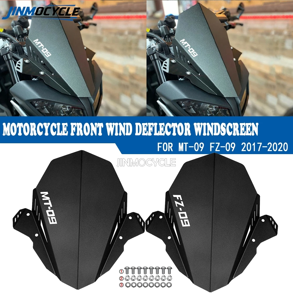 

For YAMAHA MT-09 FZ-09 2017-2020 MT09 FZ09 Front Windshield Wind Deflectors Windscreens Shield Screen Motorcycle Accessories