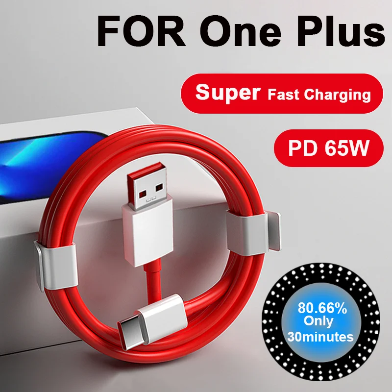 

PD 5A 65W For Oneplus Super Fast Charging Data Cable USB Type C to Type C Quick Charger Wire For Oneplus 12 11 10 9 8 7 Pro 12R