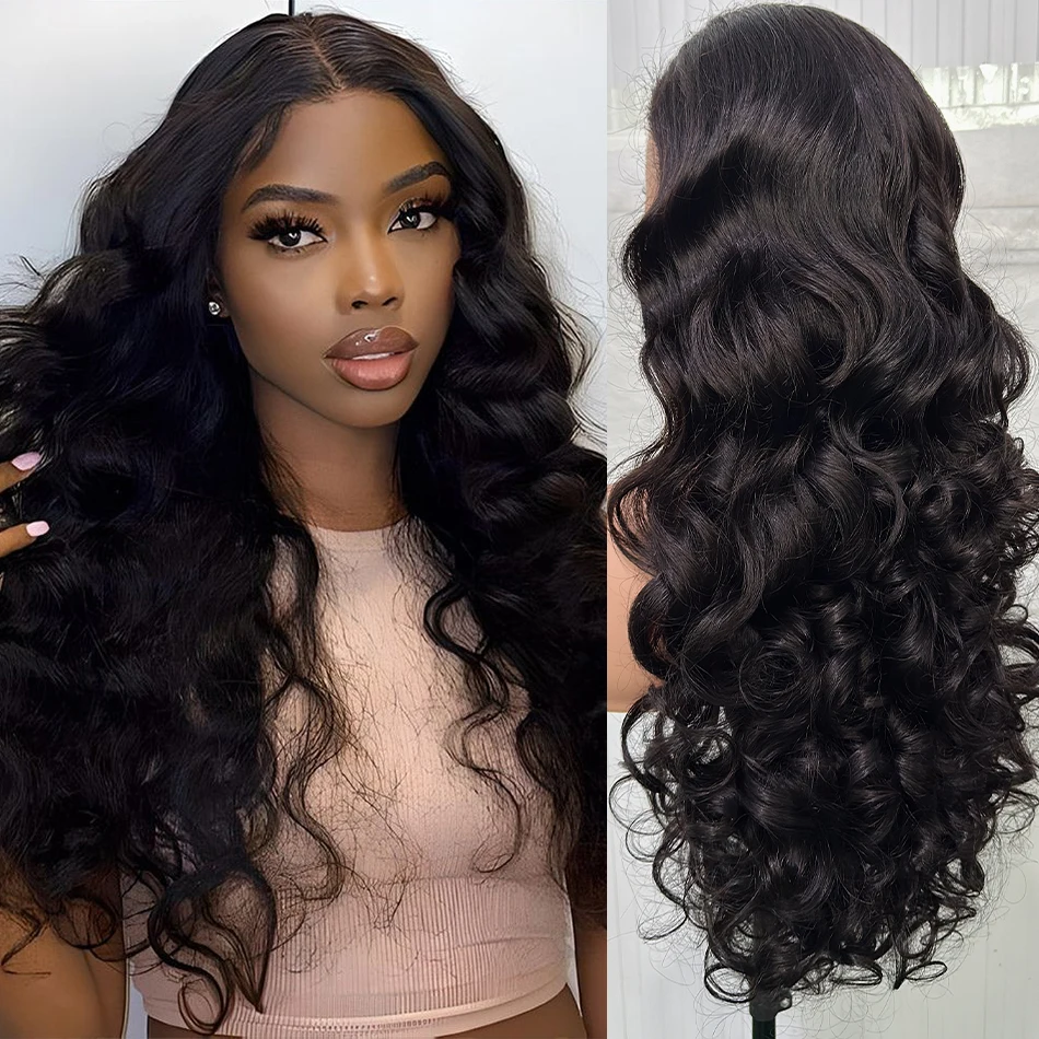 100% Unprocessed Raw Vietnamese Hair Double Drown Bouncy Wave Lace Frontal Wigs 30Inch 13x4 HD 250% High Density Loose Wave Wigs