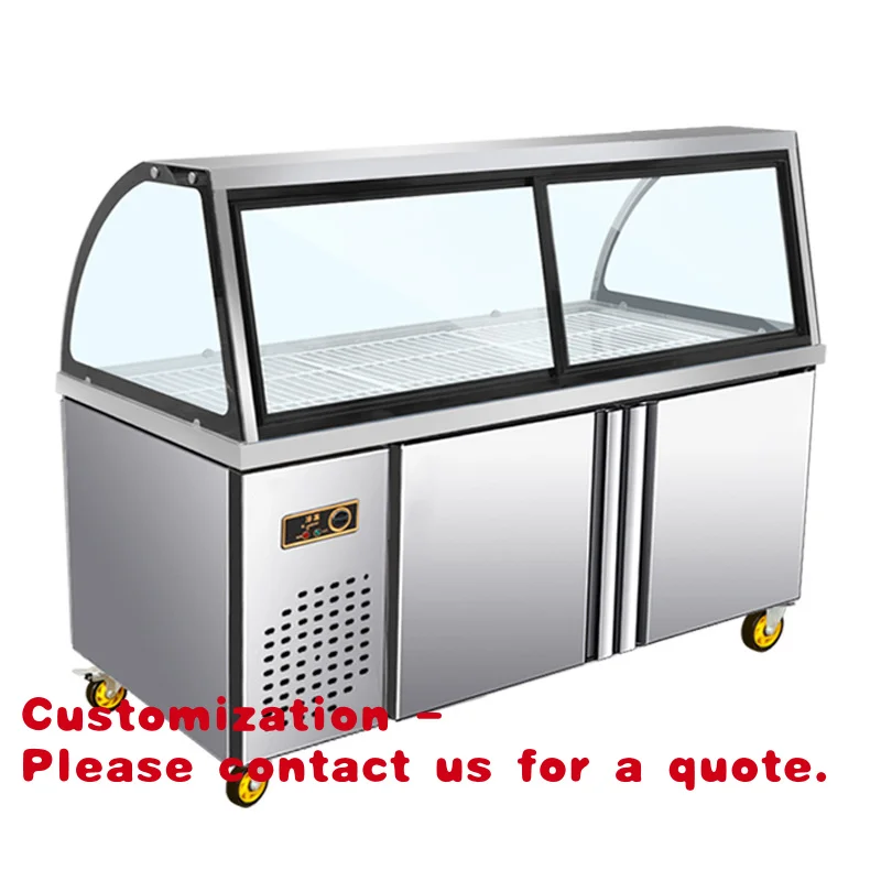 

Холодильный витринный шкаф из нержавеющей стали для мяса и деликатесов, настраиваемый под заказ