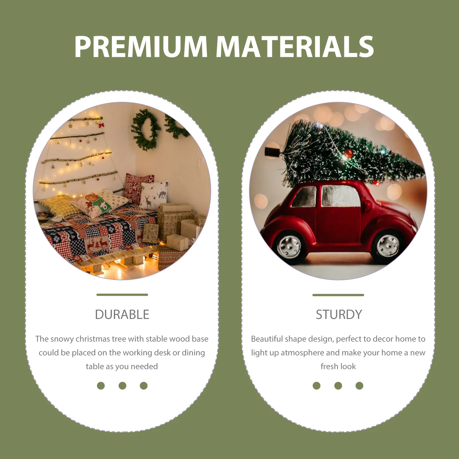 

Artificial Christmas Tree Snowy Small Decorative Desktop Xmas Tree Wooden Base Holiday Table Decor Artificial Xmas Trees