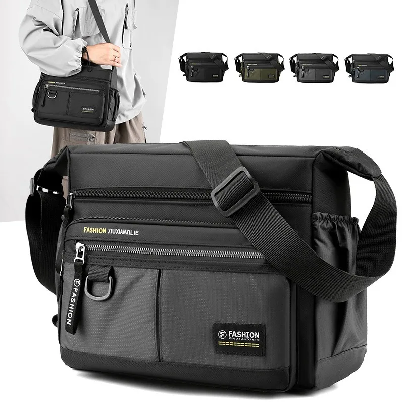 

Men's Satchels Shoulder Bag Large Crossbody Bags for Man 2025 Oxford Cloth Fashion Student Messenger Male Sports Handbag Sholder