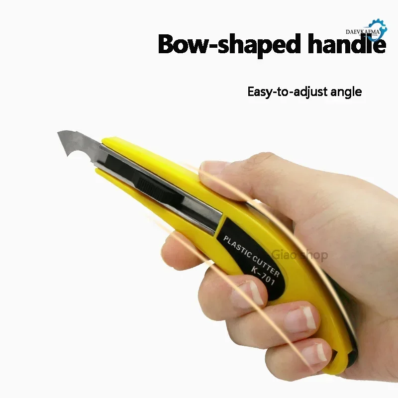 Multi-Purpose Hook Knife Acrylic PVC CD Cutting Tool Acrylic Board Plastic Plexiglass Hook Knife With 2 Spare Hook Knife Blades