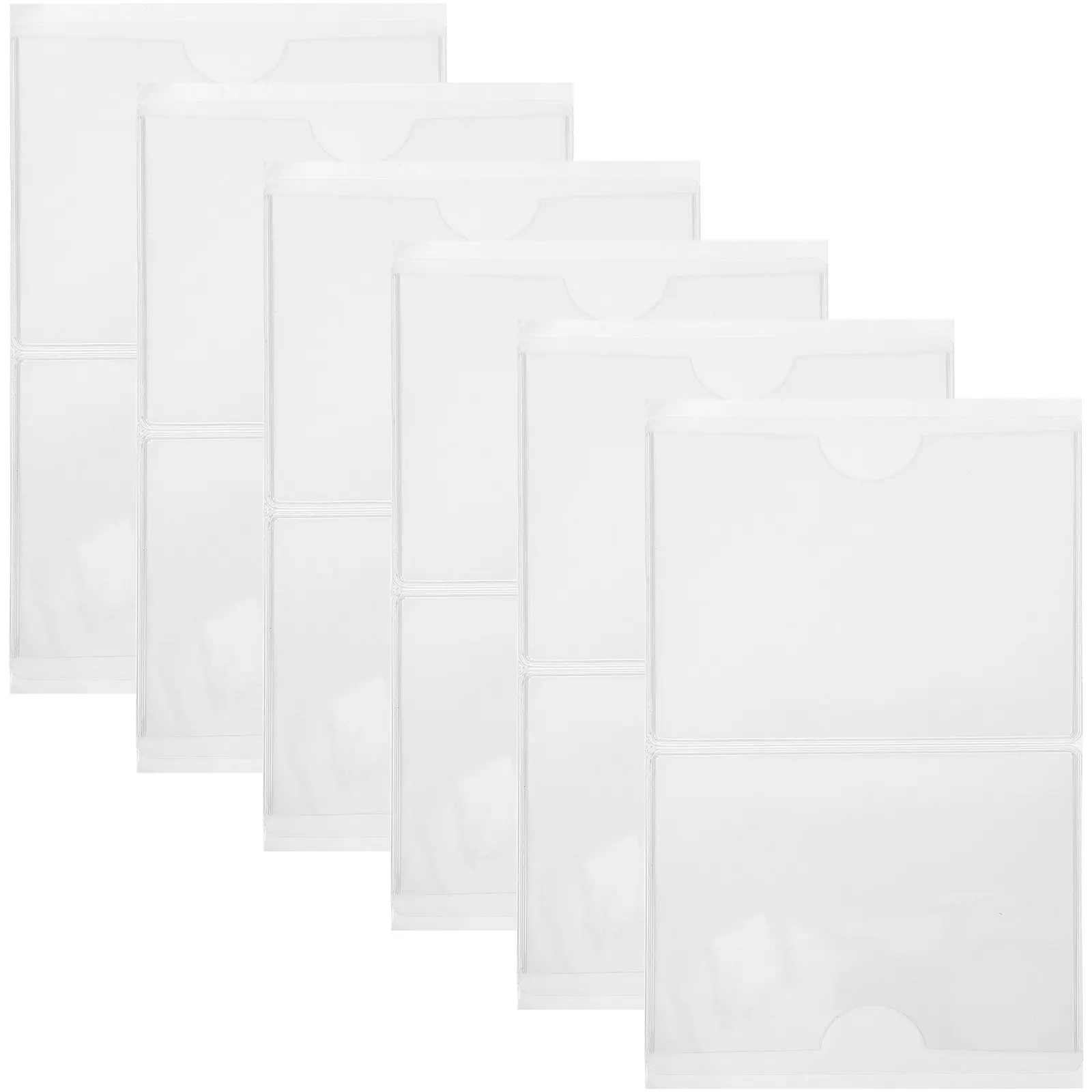 12pcs Clear Self-Adhesive Card Pouches for Index Cards, Notebooks, Journals & Monitors – Dust-Proof Sleeves