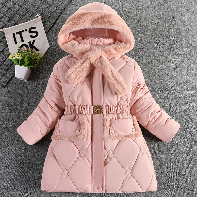 

Girls Coat Jacket Cotton Outerwear Windbreak 2023 Lovely Thicken Velvet Winter Warm High Quality Children's Clothing