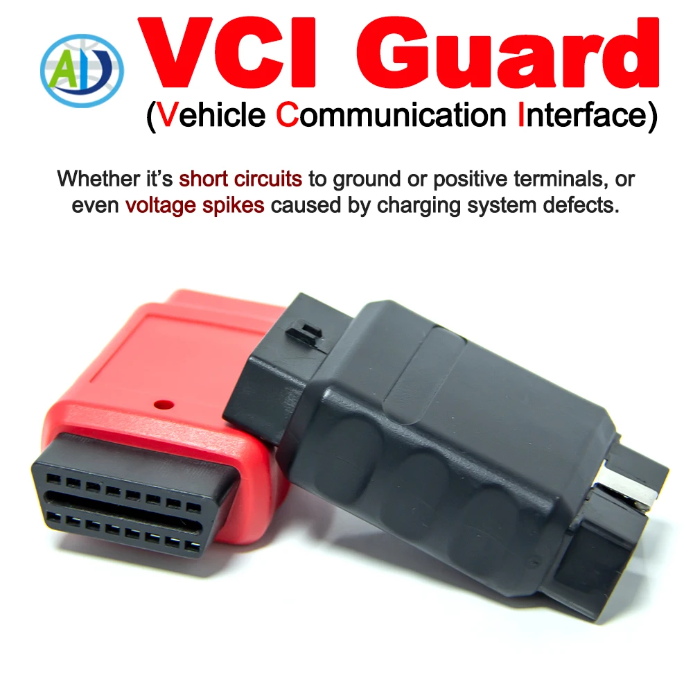 VCI الحرس obdii محول 16pin ذكر إلى أنثى واجهة حامي مكافحة السراويل المضادة للجهد المسامير obd2 حامي الاتصالات #1