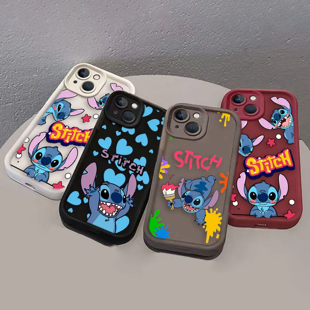 Funny Disney Lilo Stitch Cover Phone Case For VIVO V23 V23E V25 V27 V27E V29 V30 V30E V40 X60 X70 X80 X90 X100 S12 Case Funda