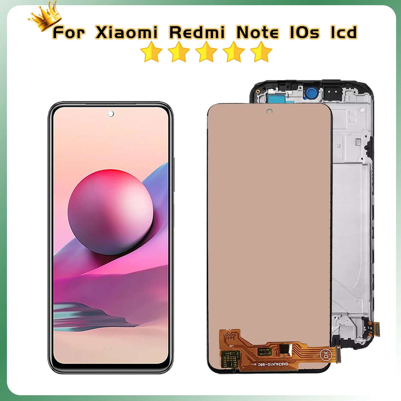 LCD AMOLED For Redmi Note10S M2101K7AI M2101K7BG For Xiaomi Redmi Note 10 4G 10S LCD Display Touch Screen Digitizer Assembly