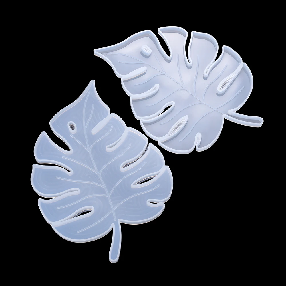 1Pcs Palm Trees Leaf Coasters Silicone Mold Maple Leaves Epoxy Resin Mould For Hand Craft Ornamentation Home Table Decoration
