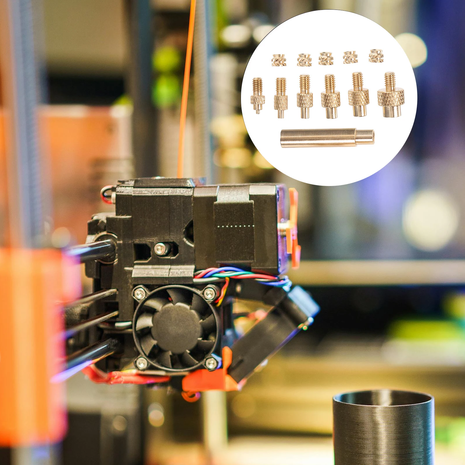 

1Set 3D Printer Parts Replacement Kit Heat Insert Tool Copper Inserts High Pressure Design Versatile Applications