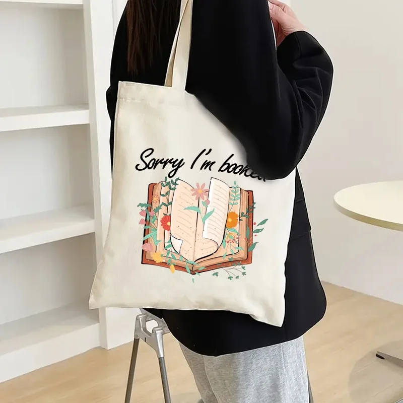 Bolso grande de lona para mujer bolso grande con estampado Grafico الأدبي غير الرسمي escrit a mano con libro abierto de rata #1