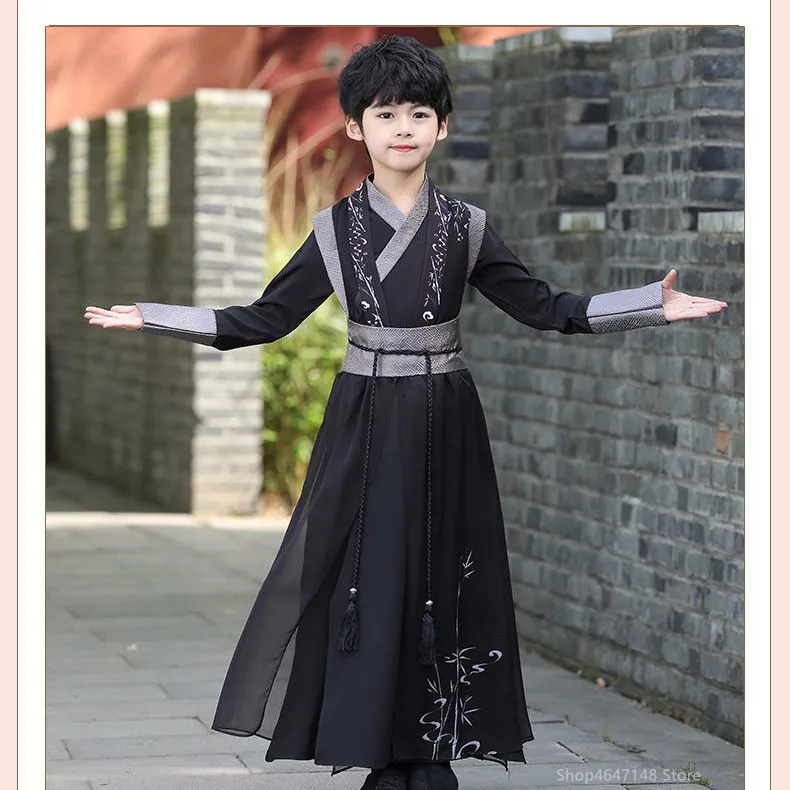 

Hanfu Clothes Children's Chinese Tang Costume Scholar Stage Performance Clothes Cosplay Children Boys Classicaly Costume