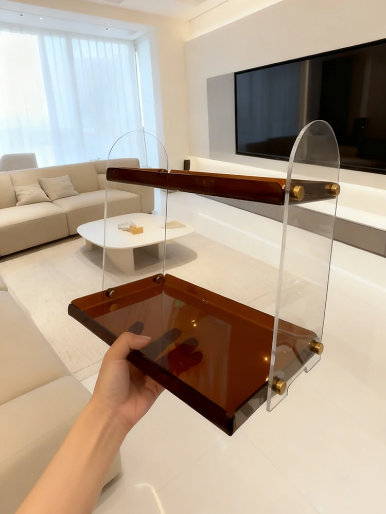 

Акриловый многослойный органайзер для косметики, роскошный настольный контейнер для туалетных принадлежностей