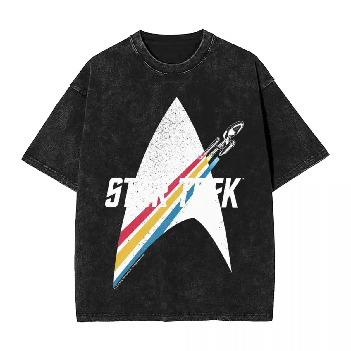 

Stars-Treks Retro Washed T Shirt Streetwear Hip Hop Retro T-Shirt Tee Shirt for Men Women Short Sleeve Harajuku Summer