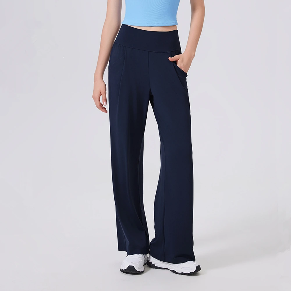 

Women Flare Pants Yoga Loose Sport Bell-bottom Hip Lifting Running Straight Flared Trouser Wide Leg Gym Fitness Pant With Pocket