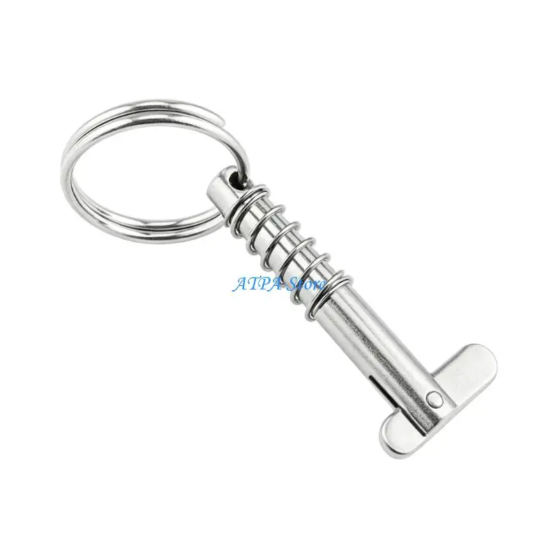 U13C Boat Hardware Bimini Top Pin with Loop Handle Release in Stainless Steel for Marine Fastening and Routine Maintenance