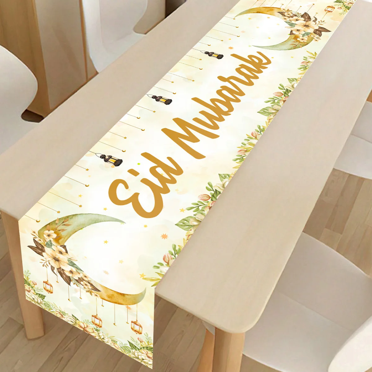 Ramadan Decoration 2025 Table Runner EID Mubarak Decor For Home Tablecloth Ramadan Kareem Islamic Muslim Party Eid Al Adha Gifts