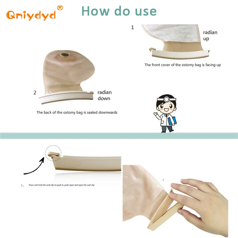 10Pcs Drainage Water Bag Seal Clips Plastic Ostomy Bag Clips Sealing Strips