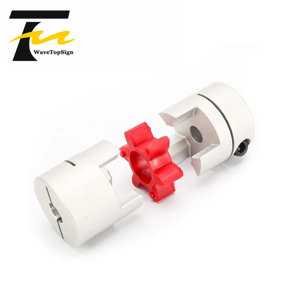 Three Jaw Spider Coupling OD20L25 Aluminum Alloy Motor Shaft Coupler Rubber Insert 4mm 5mm 6mm for 3D Printer CNC Machine