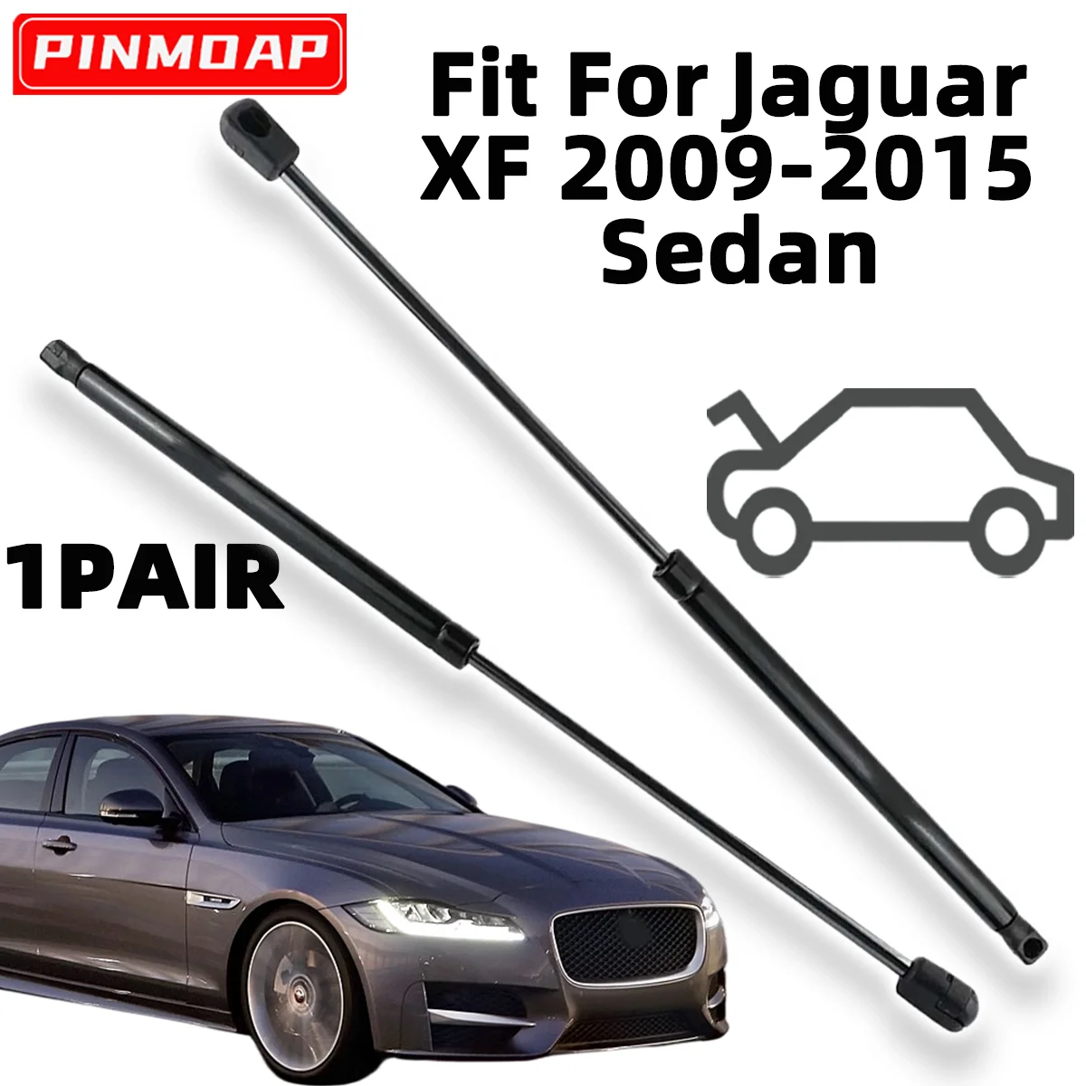 

2pcs Hood Lift Support Rod For Jaguar XF 2009-2015 Sedan OE 8X2316C826AC 8731Q6 Front Hood Gas Struts Spring Bar Support Rod