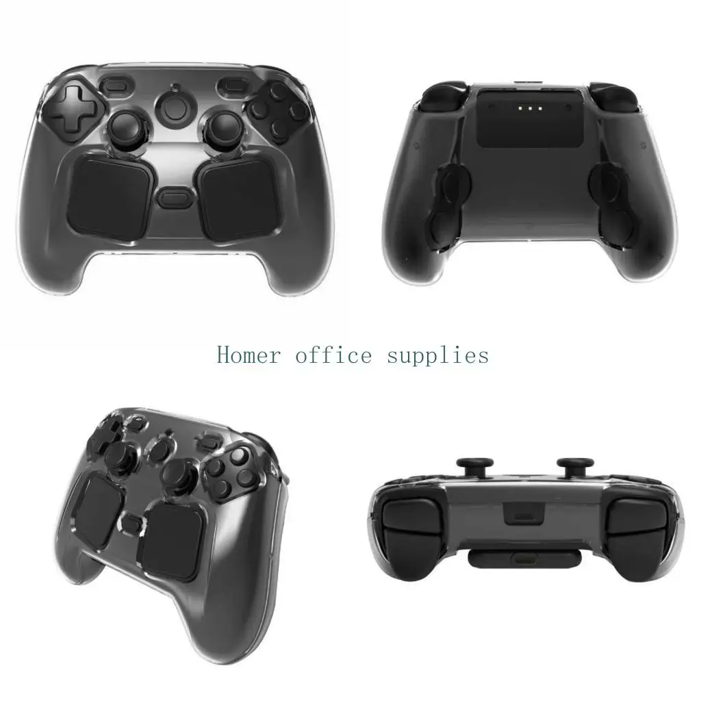 K43B Controller Storage and Carrying Case for Steam Controller 2, Clear Polycarbonate Shell with Flip-Open Structure and