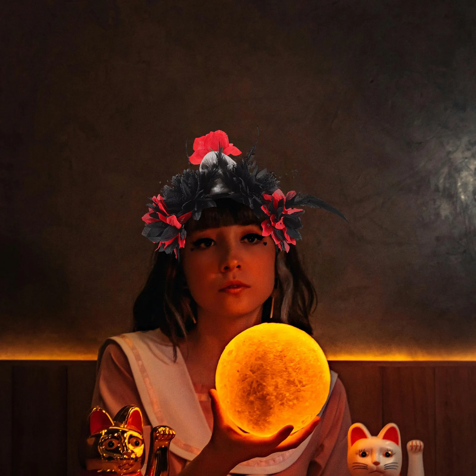 

Skull Floral Halloween Headband Dark Horror Headpiece Day of The Dead Cosplay Party Accessories Women Skull Hair Accessories