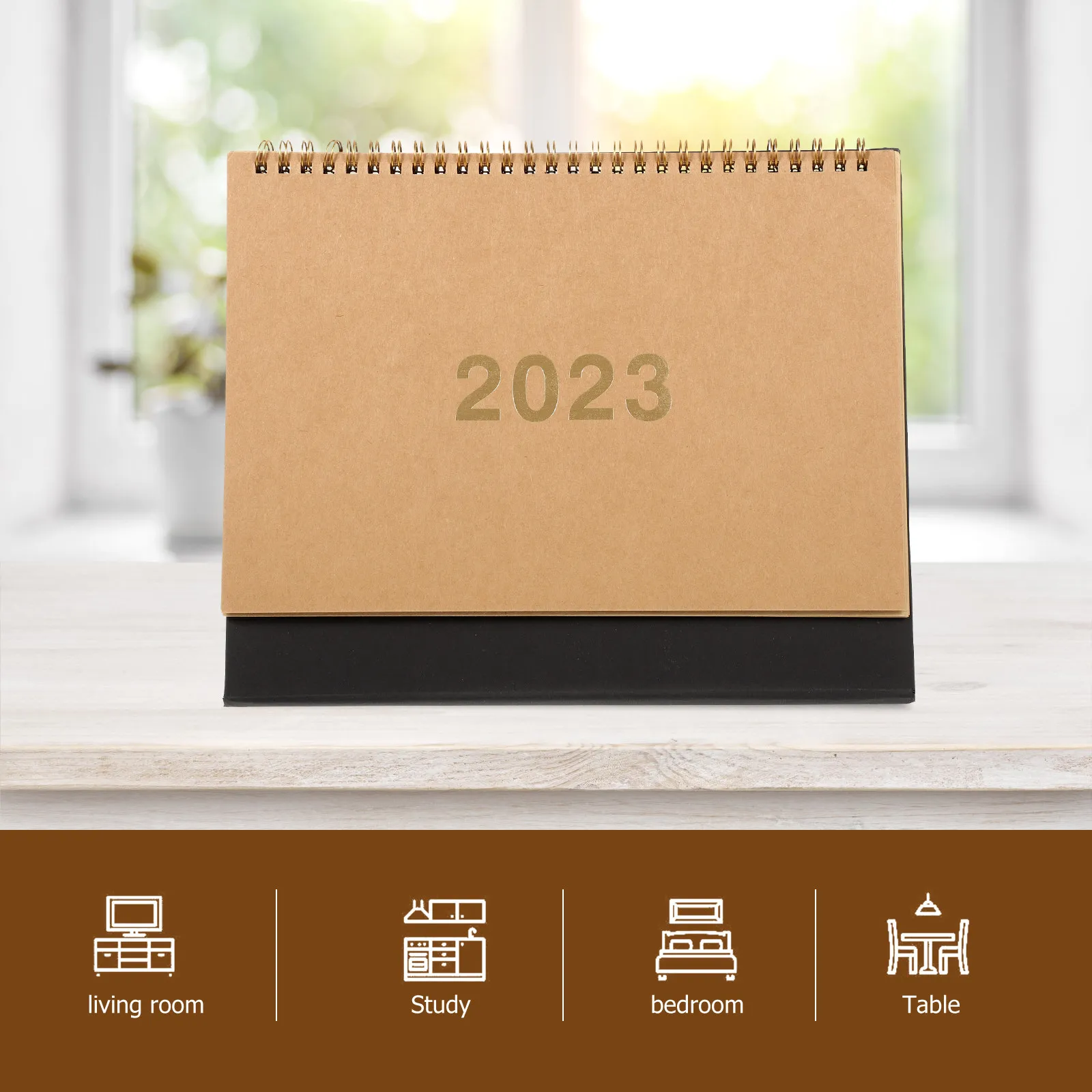 

Ежемесячный календарь-планировщик на 2023 год, настольный органайзер для расписания с координированными цветами, четкой печатью и линованными полями для заметок