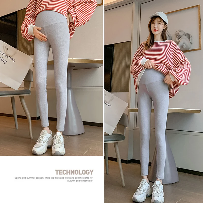 Pregnant Woman Adjustable Big Size Leggings New Maternity Pants Leggings Pregnancy Thin Soft Cotton Pants High Waist Clothes