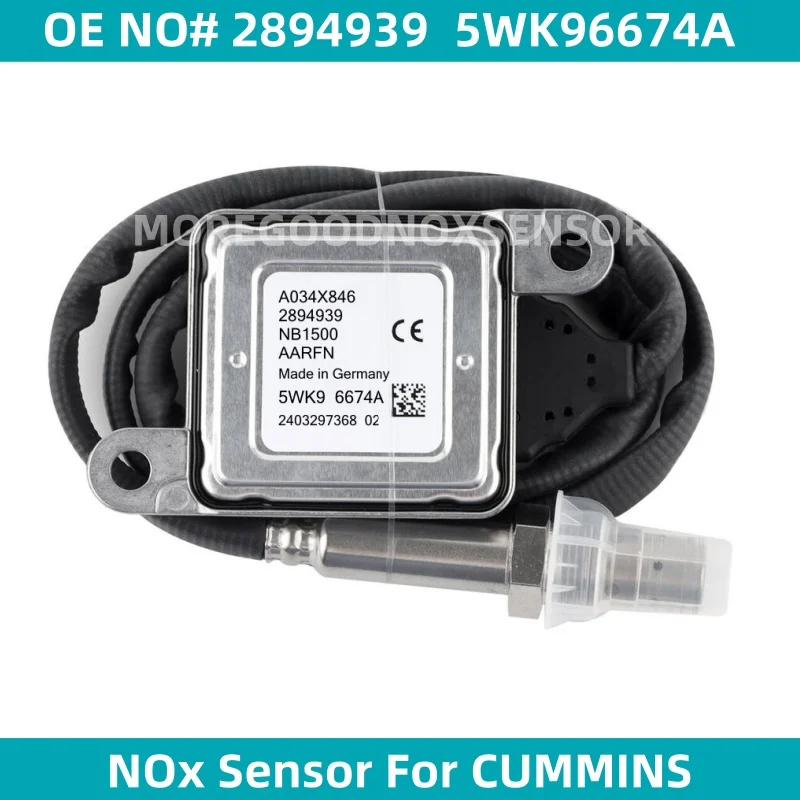 5WK96674A 2894939 A034X846 Nitrogen Oxide NOx Sensor Original NEW For Cummins Fits 10-13 International For Freightliner M2