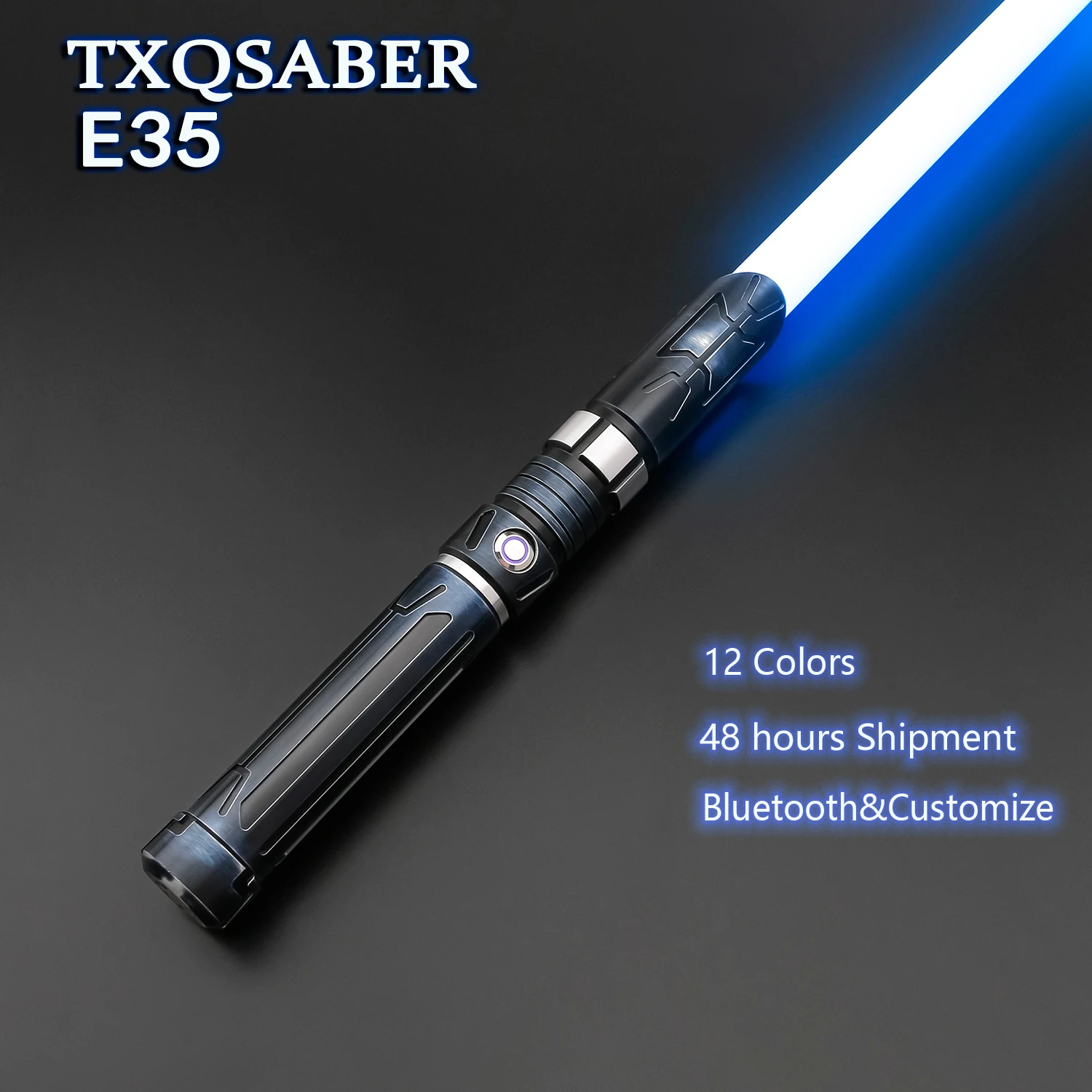 TXQSABER RGB Pixel heavy dueling laser sword Smooth Swing Metal Handle lightsaber Cosplay FOC jedi sword 12 Colors foc force