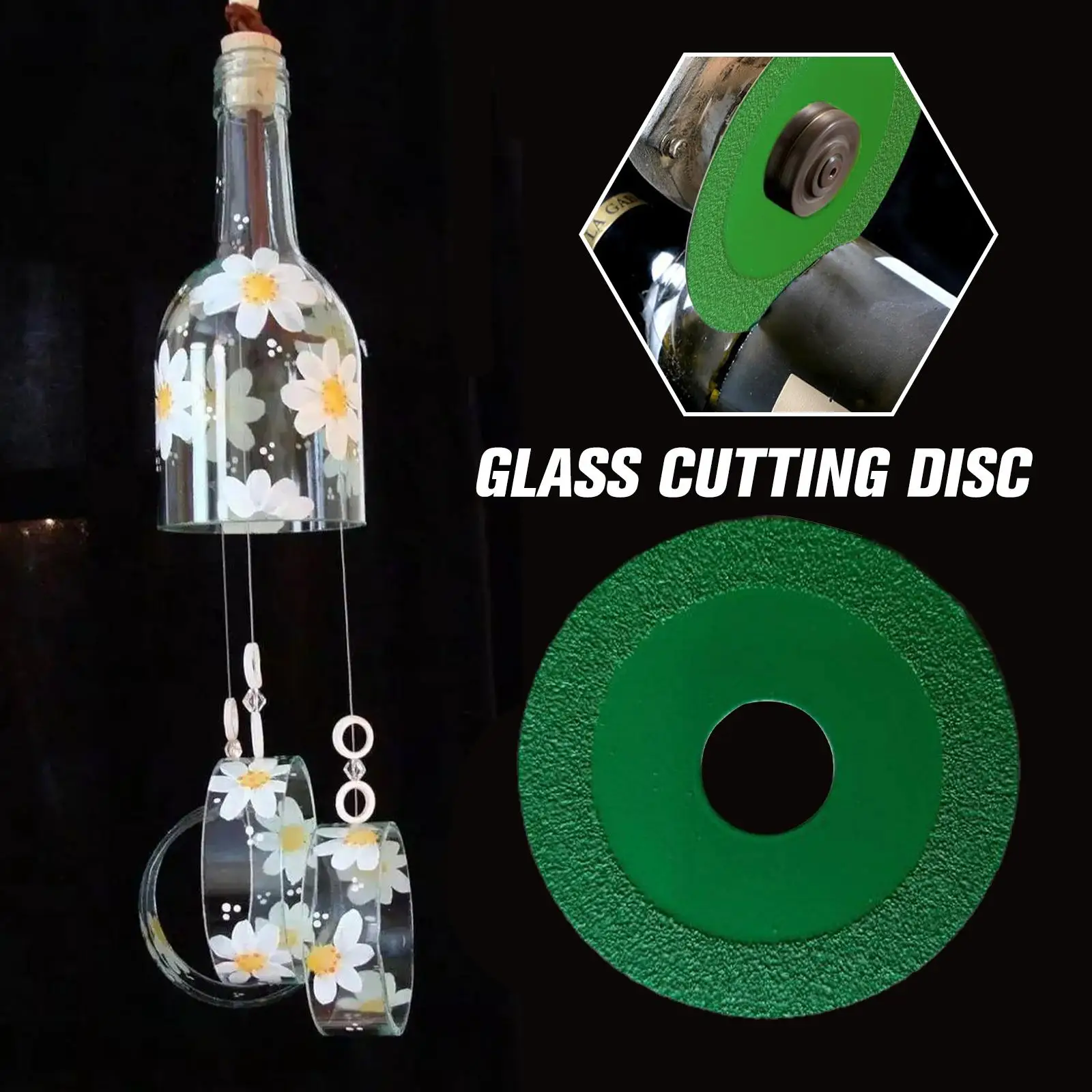 1pc 100mm Glass Cutting Disc Ultra-thin Saw Diamond Jade Ceramic Crystal Wine Bottles Grinding Chamfering Cutting