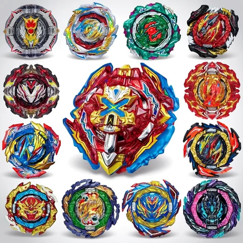 DB Single Bey B-193 Ultimate Valkyrie B-200 Xiphoid Xcalibur B-186 Roar Bahamut Spinning Top Only Kids Bey Toys for Boys Gift