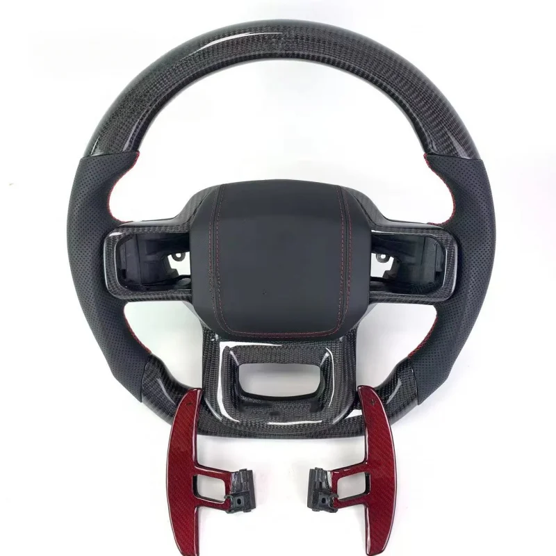 For Ford Raptor F-150/Mustang/Ranger/Focus Customizable Forged Carbon Fiber Steering Wheel 2017-2020