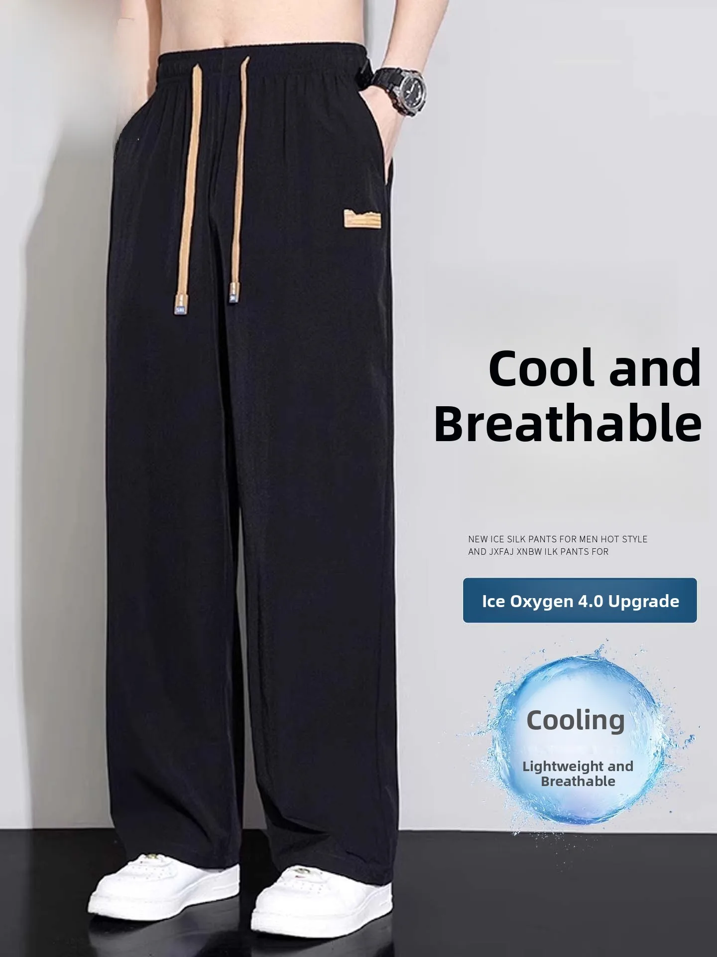 

Мужские повседневные спортивные брюки TUCANO прямого кроя из ледяного шелка, быстросохнущие, летние, модные, новые, свободного кроя, для отдыха, длинные