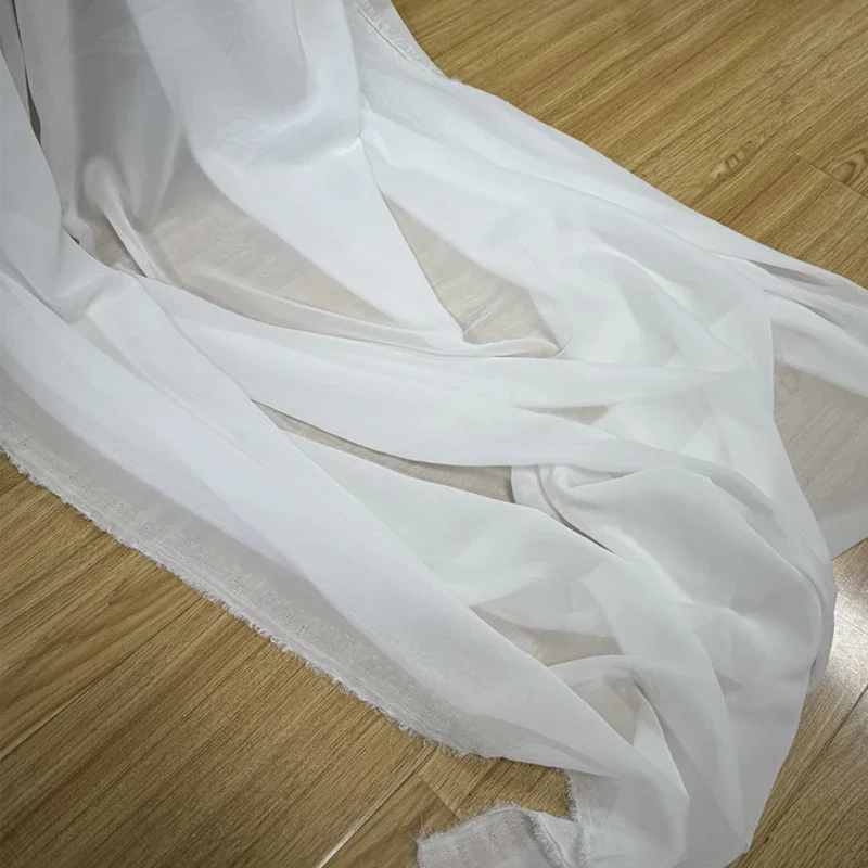 100D Purple Chiffon Fabric Semi-Transparent Flowy Chiffon Material for Garment Lining Wedding Party Scene Decor DIY Crafts