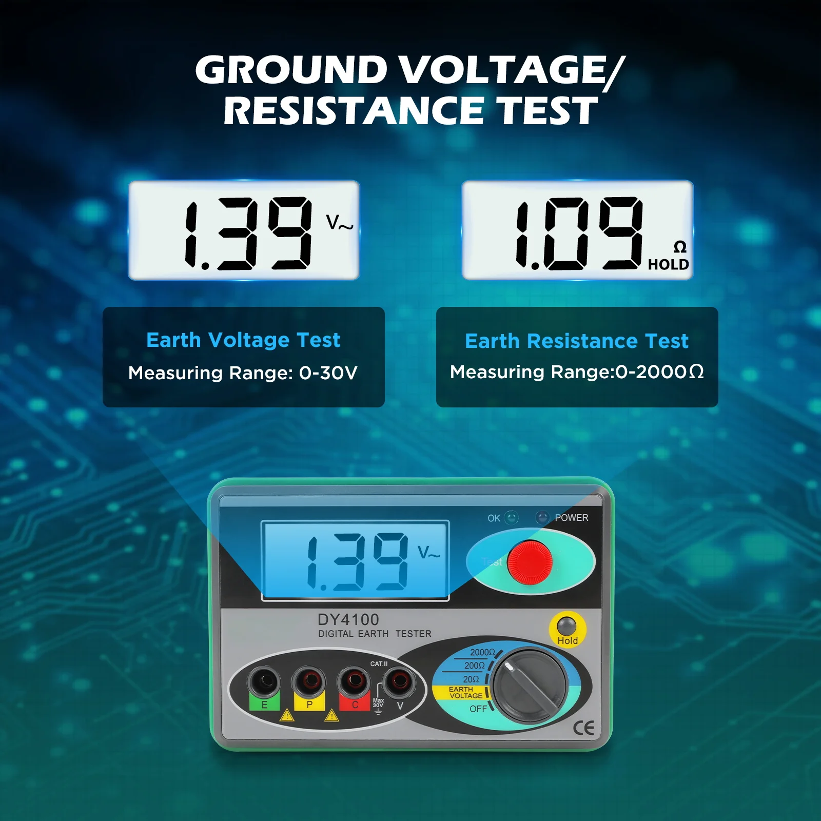 DUOYI DY4100 디지털 메고옴미터, 접지 저항 - Energy Monitor Meter 리뷰 및 가격
