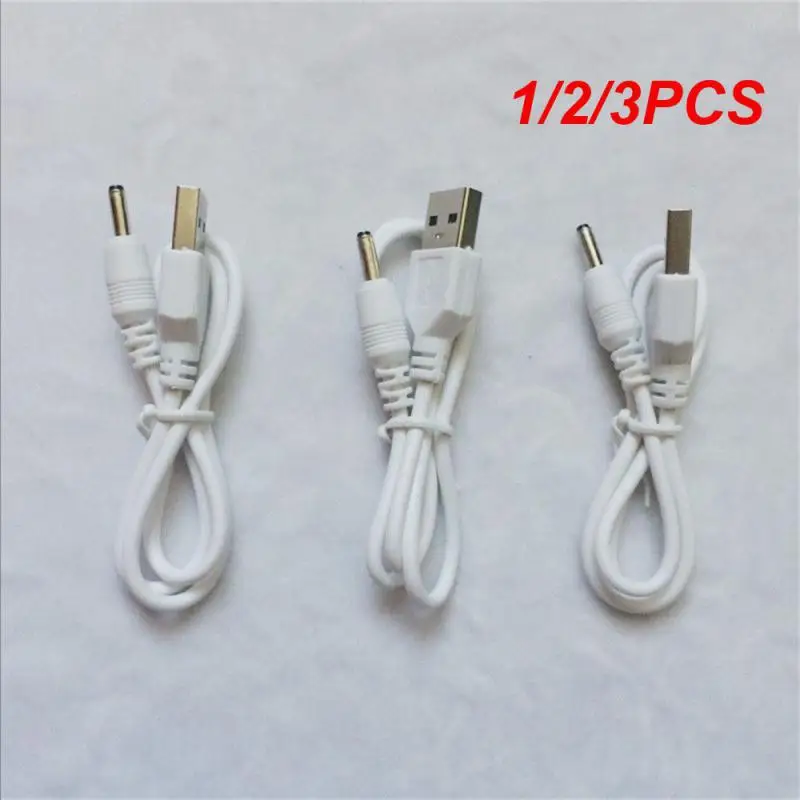 1/2/3PCS A Male to 3.5 x 1.35 mm Jack DC Power Charger Cable Connector Cord  USB LED Strip Lights Charging Cord