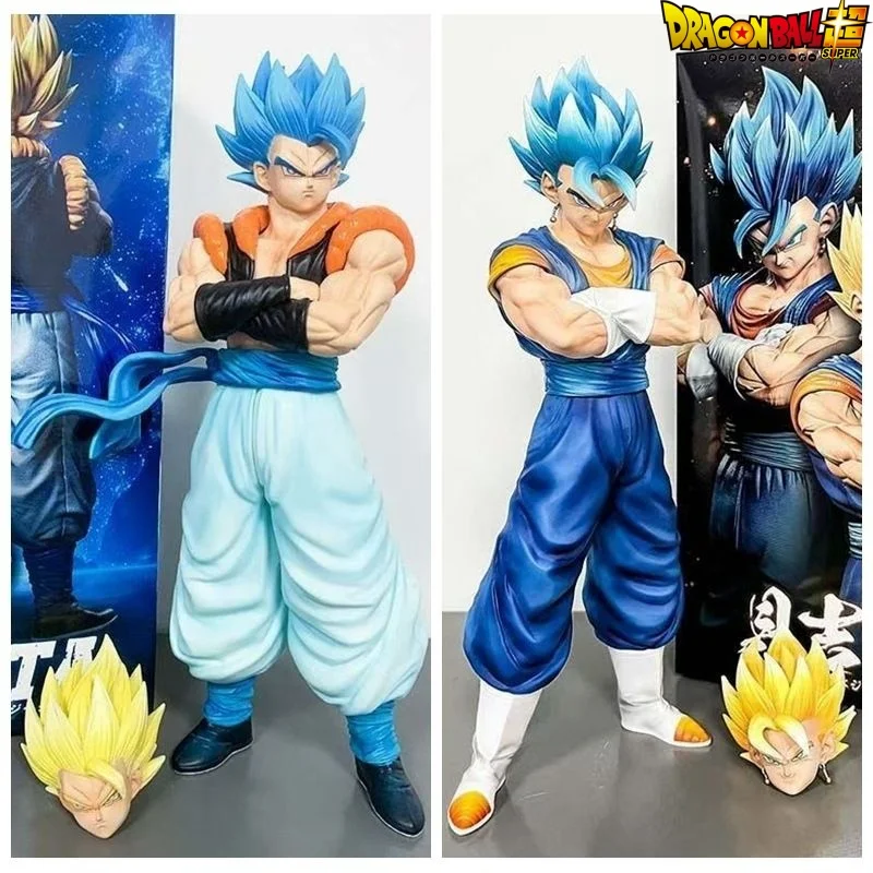 New 30cm Dragon Ball Z Figuras Gogeta Action Figure With Two Heads Dbz Manga Figurine Anime Gk Statue Models Dolls Toys Gifts