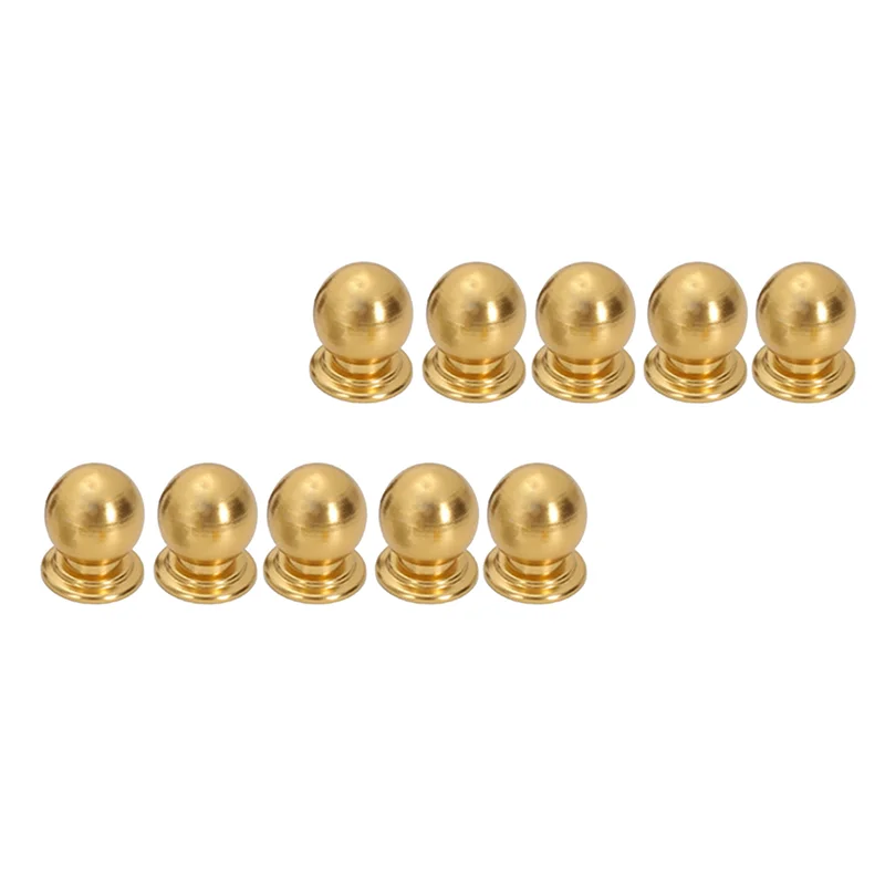 Круглые шариковые ручки для шкафа, 10 шт., ручки для шкафа в ванной комнате, ручки для комода, Современная фурнитура для шкафа, для кухни, золото