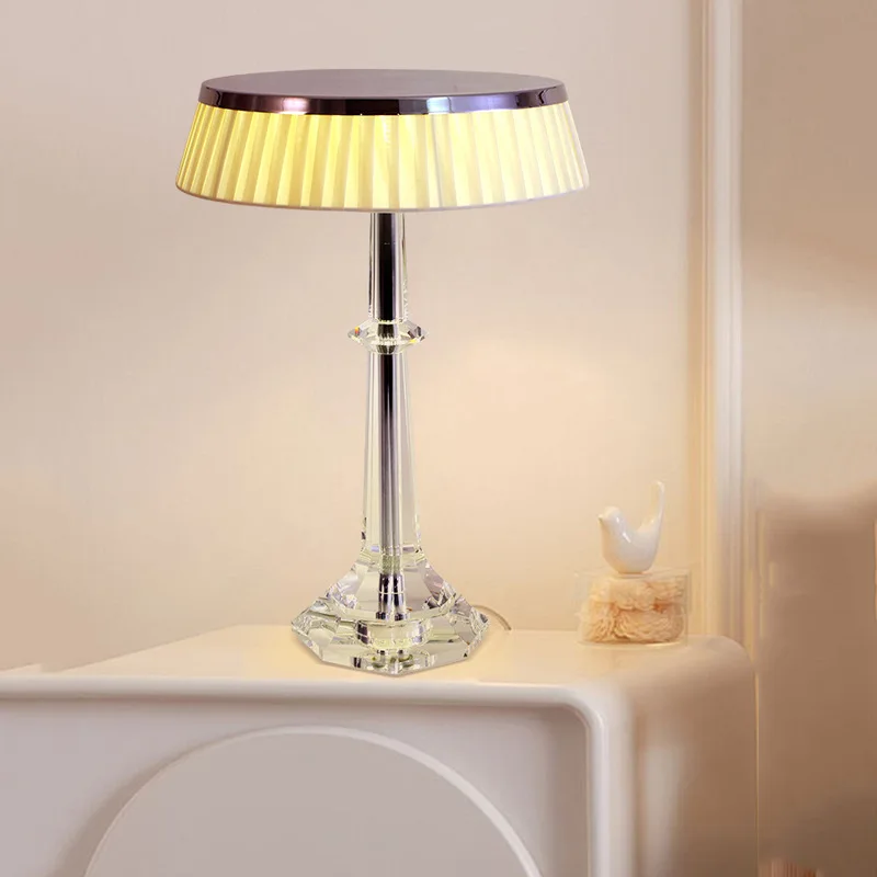 LED Kristallen Bureaulamp Eenvoudige Slaapkamer Bedlampje Warme Moderne Woonkamer Studie Decoratieve kamer decor
