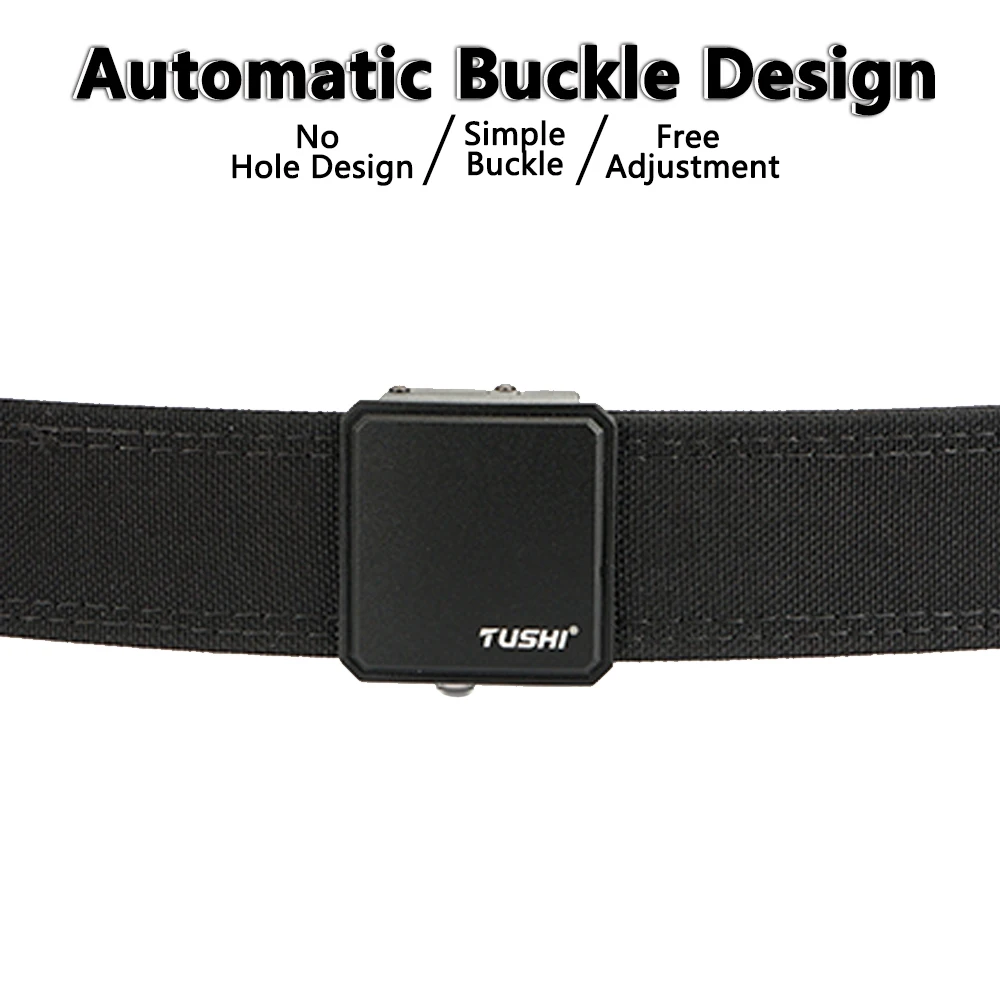 Tushi cinto tático rígido multifuncional para homens fivela de metal casual cinto de arma multi-tamanho cinto de trabalho rígido acessórios militares