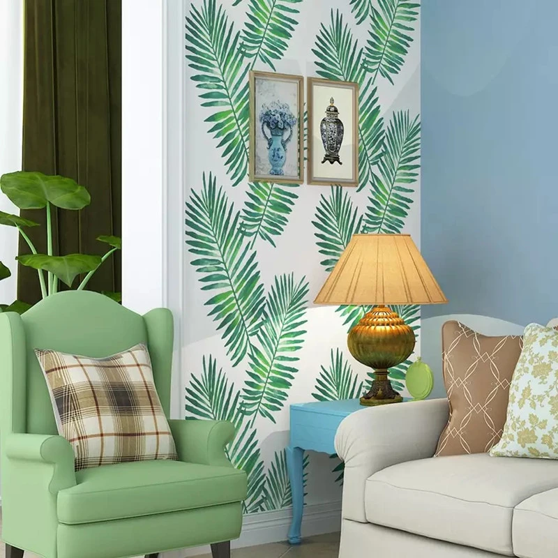 3D Tropical Leaves Wallpaper Vinyl Self Adhesive Mura Contact Paper Modern Home Decor for Walls Kidsroom Livingroom Bedroom