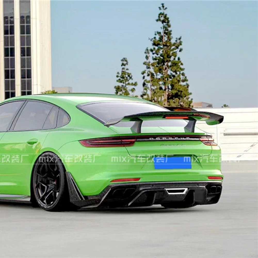 For Porsche Panamera 971 2017-2019 high quality Carbon Fiber Rear Roof Spoiler Wing Trunk Lip Boot Cover Car Styling