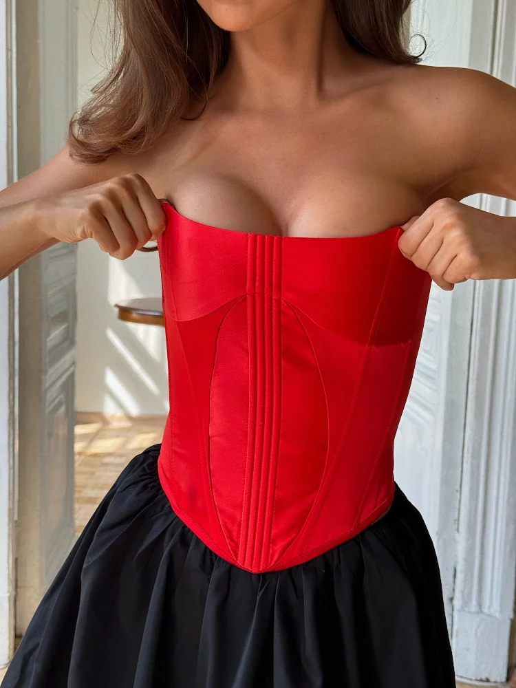 مثير المرأة أنبوب القمم الصلبة أكمام سليم نحيل مشد اقتصاص الأعلى 2025 عادية أنيقة الإناث حفلة سهرة حمالة سترة