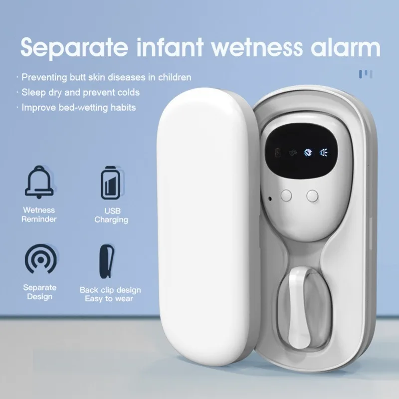 Wireless Smart Wetting Alarm, Waterproof Urine Sensor Alert Device for Kids and Elderly, Bedwetting Training Monitor