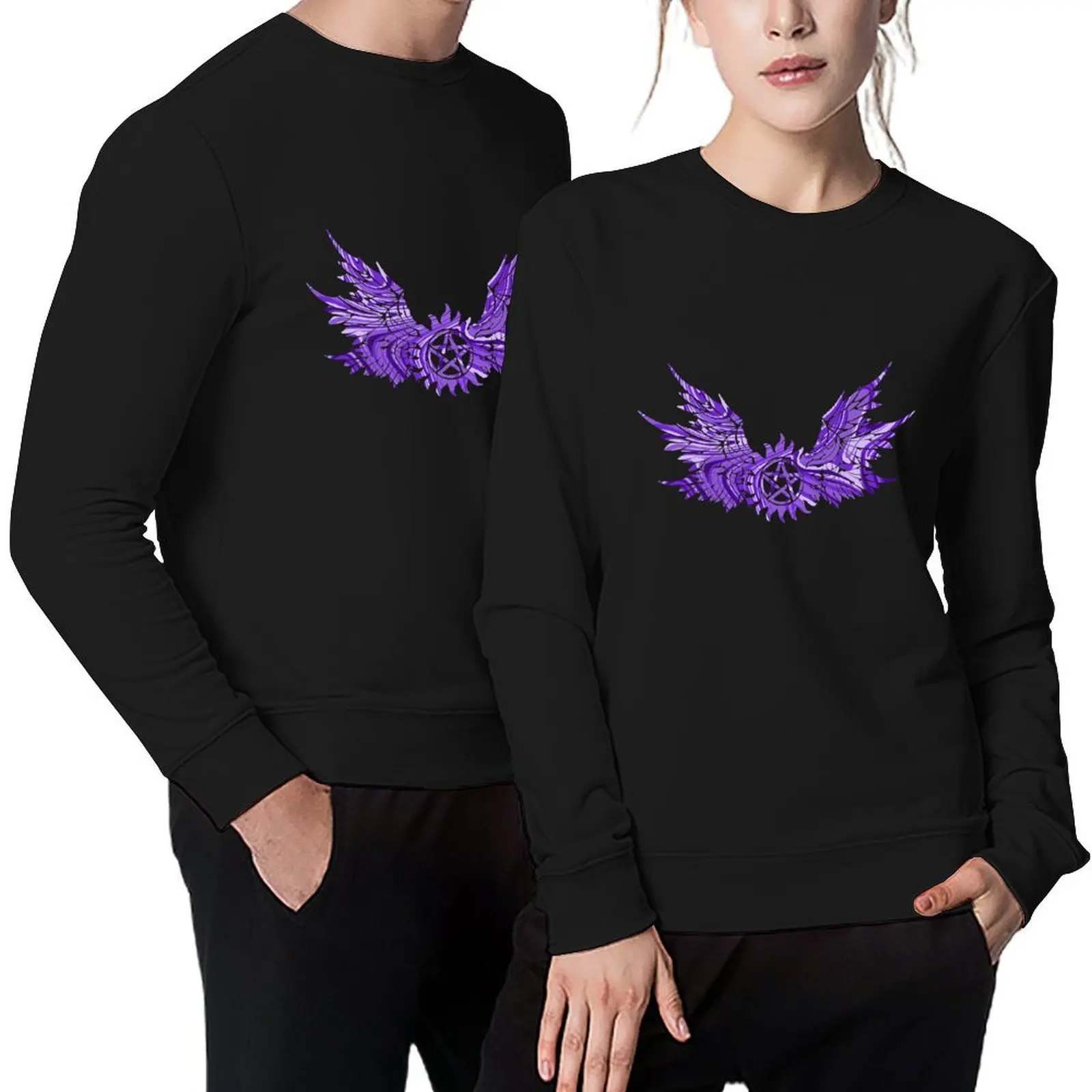 

supernatural angel wings anti possession Pullover anime clothing mens clothing korean clothes men's clothes new in sweatshirts