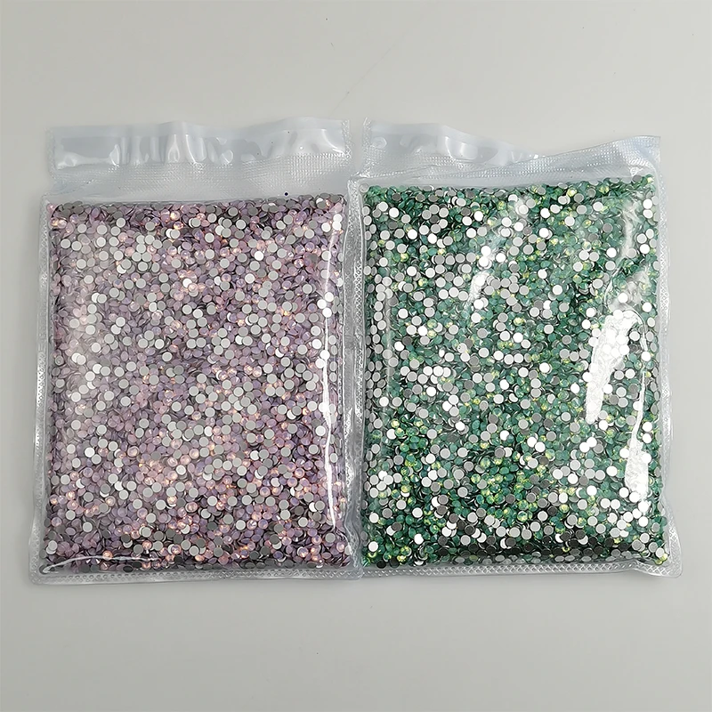 Wholesale Bulk Package 100 Gross White Pink Green Opal Flatback Glass Rhinestones Non HotFix Crystal Stones Nail Art Decoration