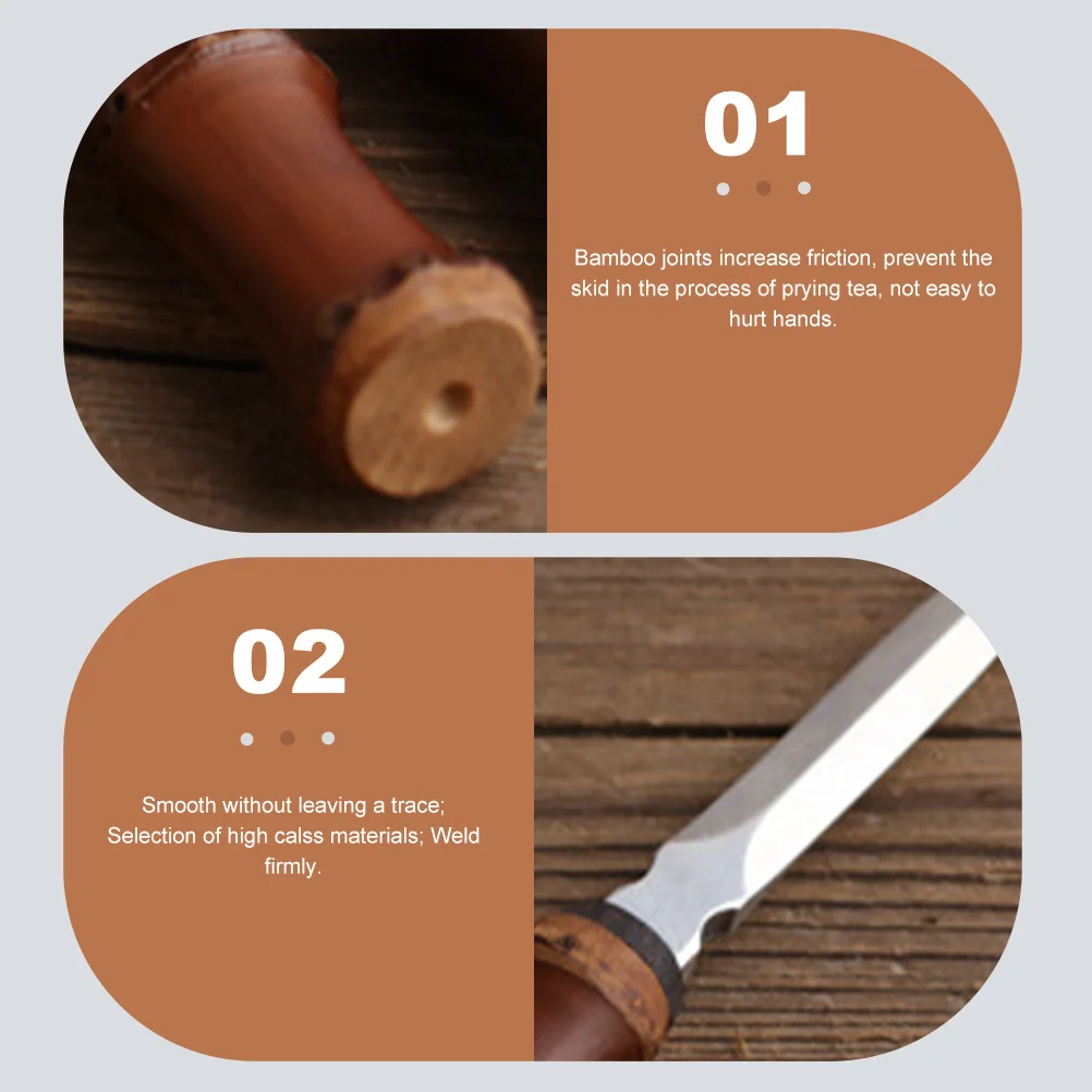

Bamboo Steel Needle Stainless Steel Puer Cutter Compact Lightweight Tool For Kung Fu Tea Culture Office Home Use
